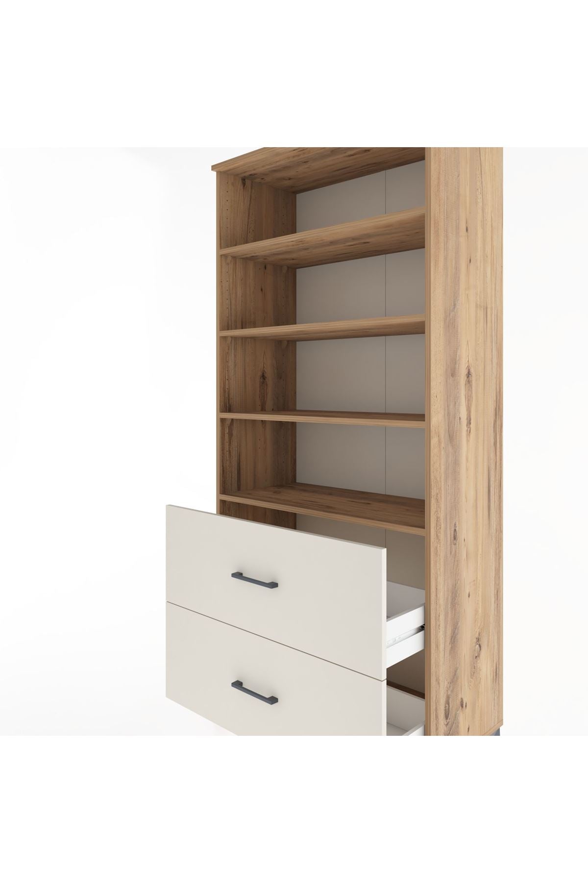 Hyperion Dolap 4 Raflı 2 Çekmeceli 88x44x195 - S60M047V7B