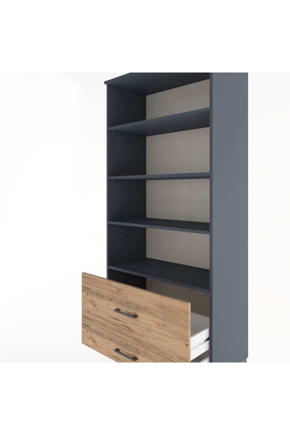 Hyperion Dolap 4 Raflı 2 Çekmeceli 88x44x195 - S60M048V6B