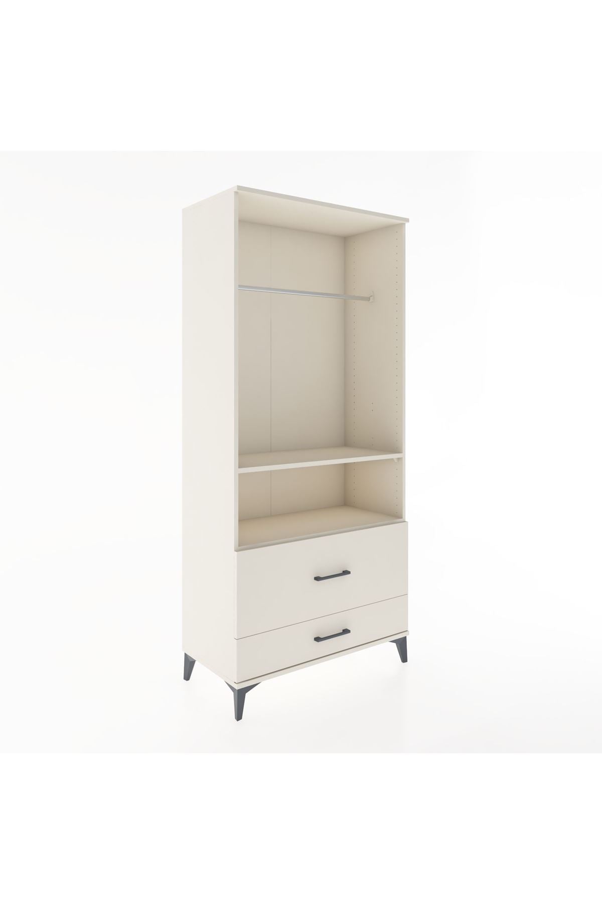 Hyperion Dolap 2 Raflı 2 Çekmeceli Tek Askılı 88x44x195 - S60M049V1B