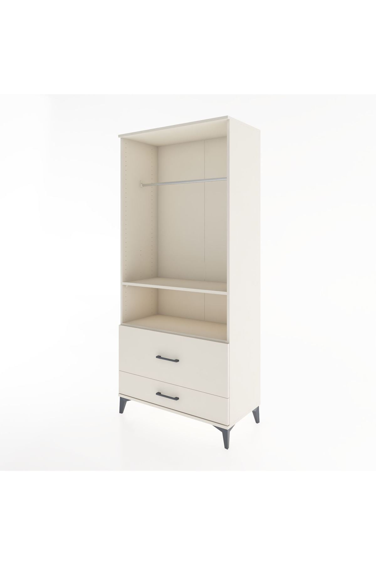 Hyperion Dolap 2 Raflı 2 Çekmeceli Tek Askılı 88x44x195 - S60M049V1B