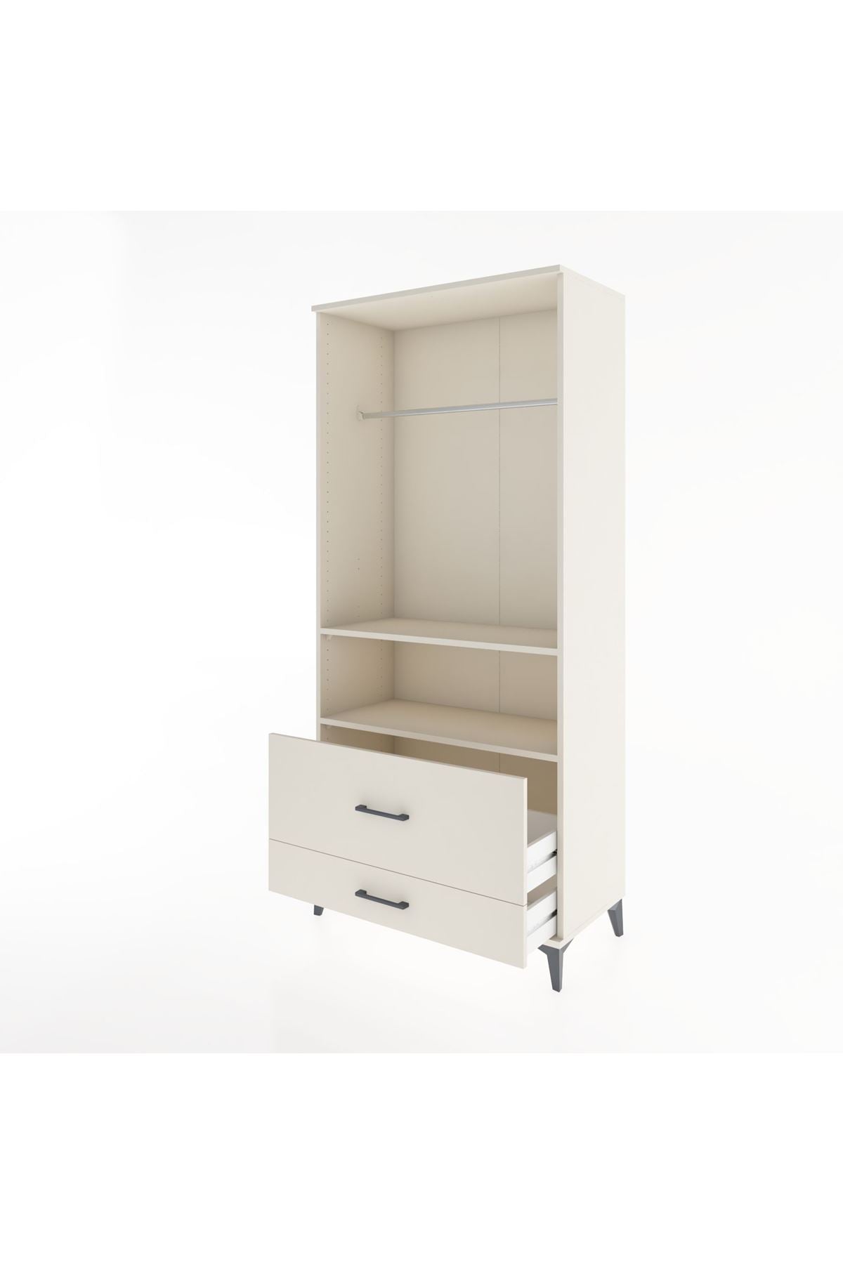 Hyperion Dolap 2 Raflı 2 Çekmeceli Tek Askılı 88x44x195 - S60M049V1B
