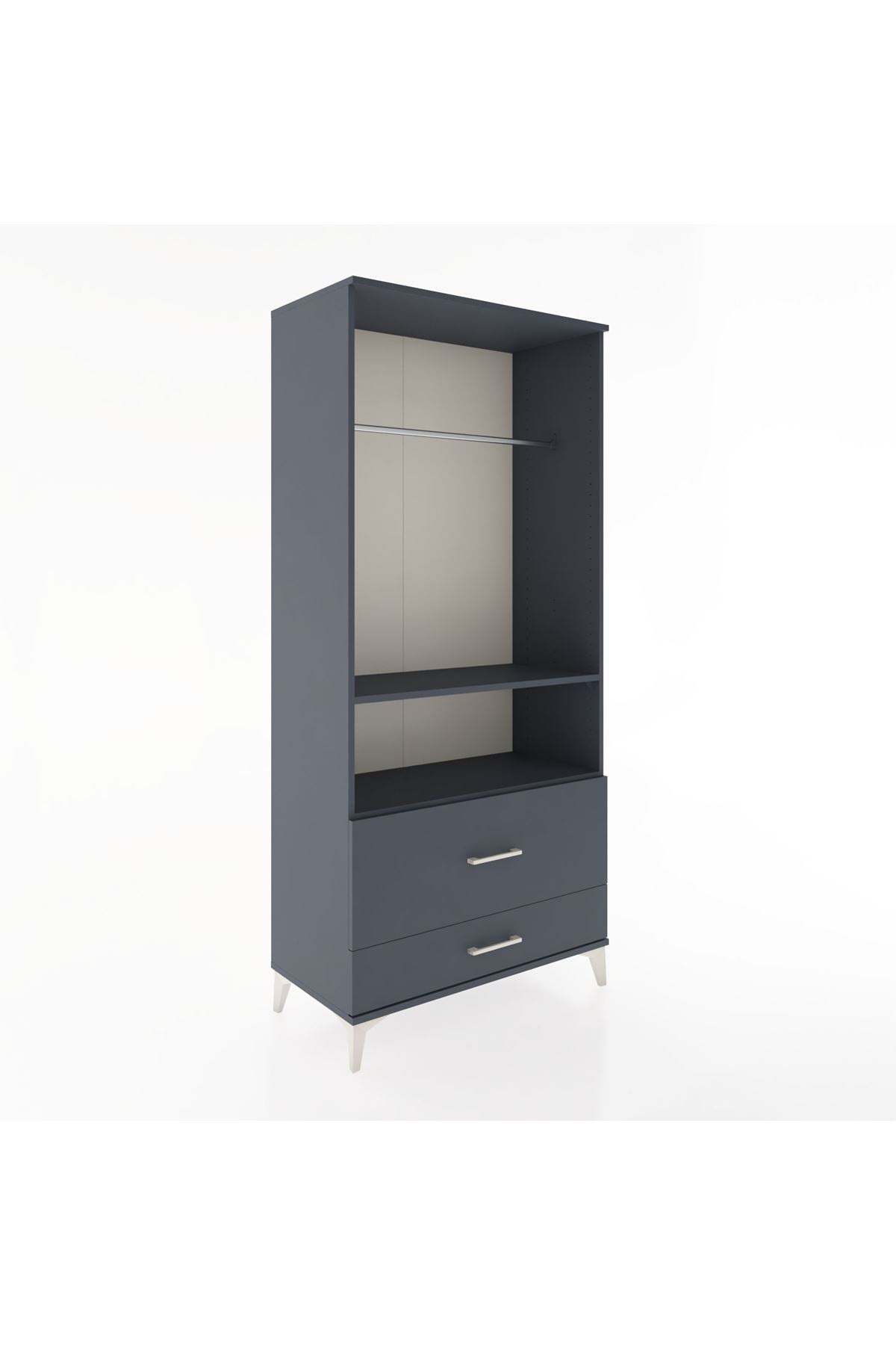 Hyperion Dolap 2 Raflı 2 Çekmeceli Tek Askılı 88x44x195 - S60M049V5B