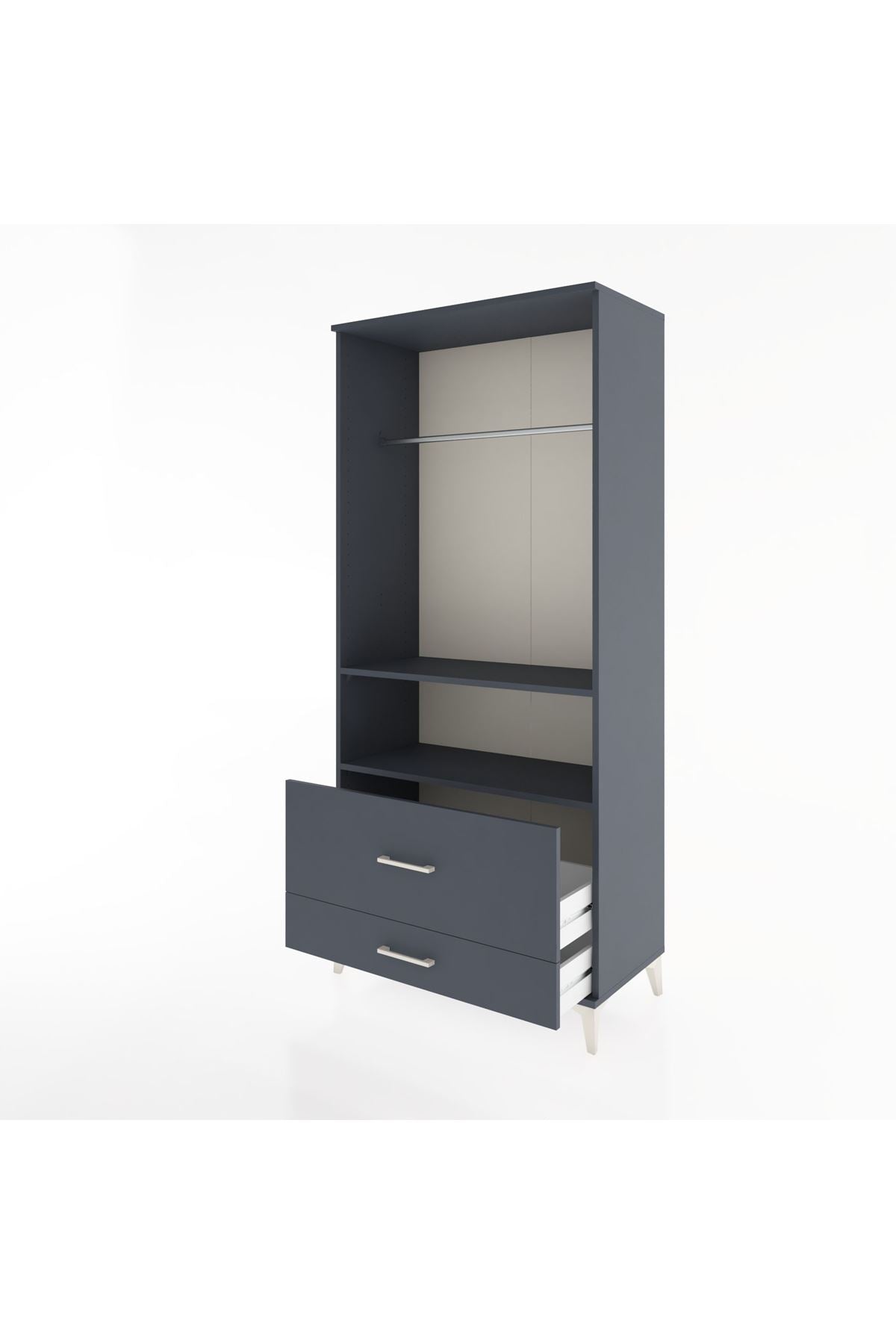 Hyperion Dolap 2 Raflı 2 Çekmeceli Tek Askılı 88x44x195 - S60M049V5B