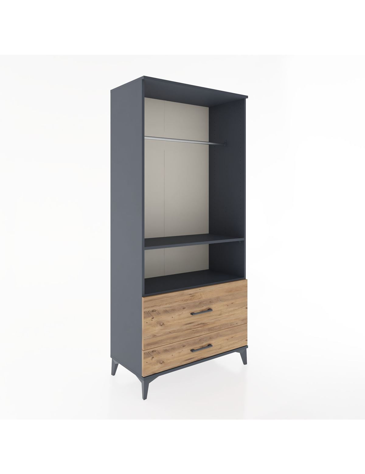 Hyperion Dolap 2 Raflı 2 Çekmeceli Tek Askılı 88x44x195 - S60M049V6B