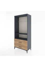 Hyperion Dolap 2 Raflı 2 Çekmeceli Tek Askılı 88x44x195 - S60M049V6B