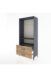 Hyperion Dolap 2 Raflı 2 Çekmeceli Tek Askılı 88x44x195 - S60M049V6B