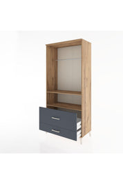 Hyperion Dolap 2 Raflı 2 Çekmeceli Tek Askılı 88x44x195 - S60M049V8B