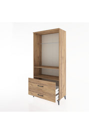 Hyperion Dolap 2 Raflı 2 Çekmeceli Tek Askılı 88x44x195 - S60M049V9B