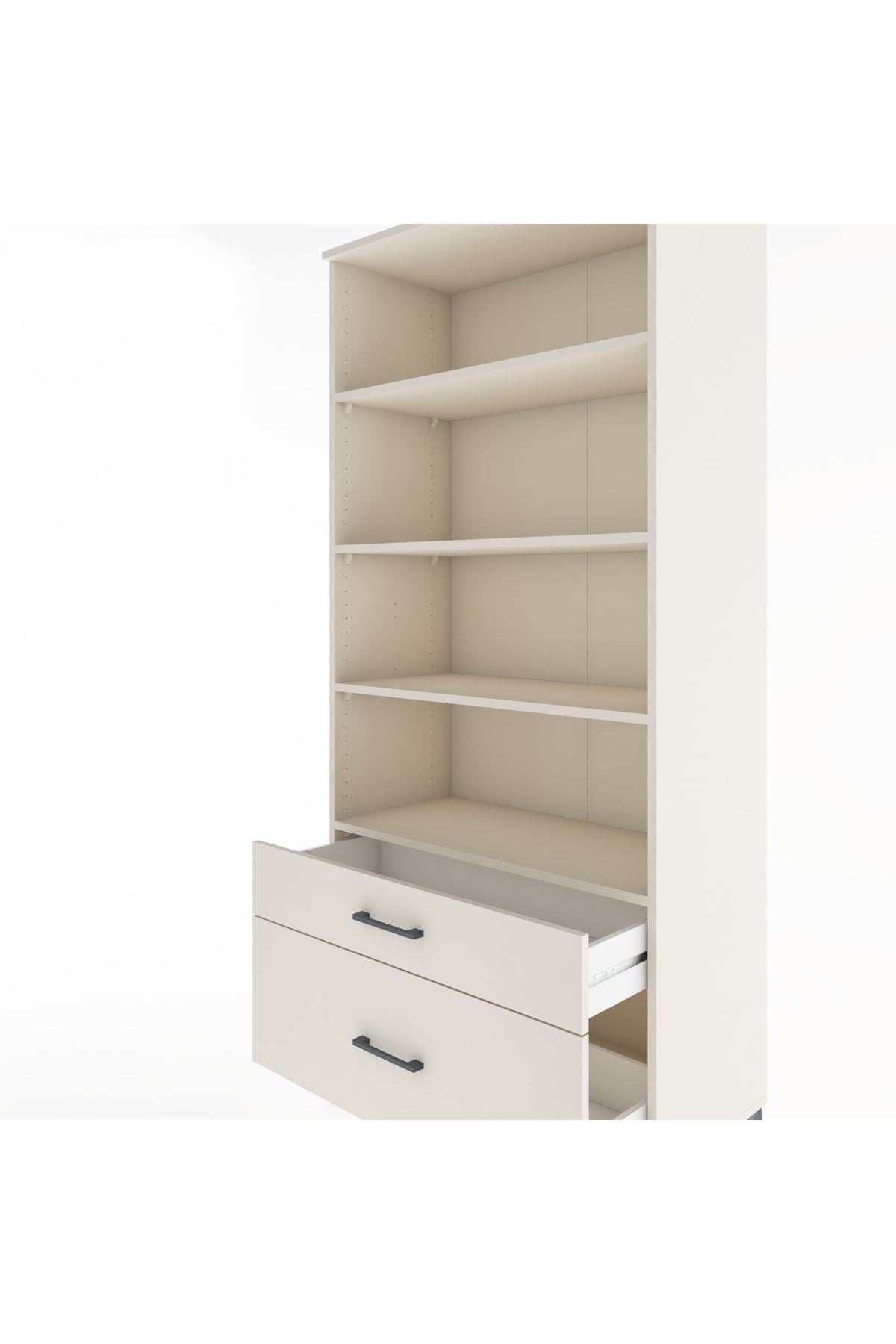 Hyperion Dolap 4 Raflı 2 Çekmeceli 88x44x195 - S60M050V1B