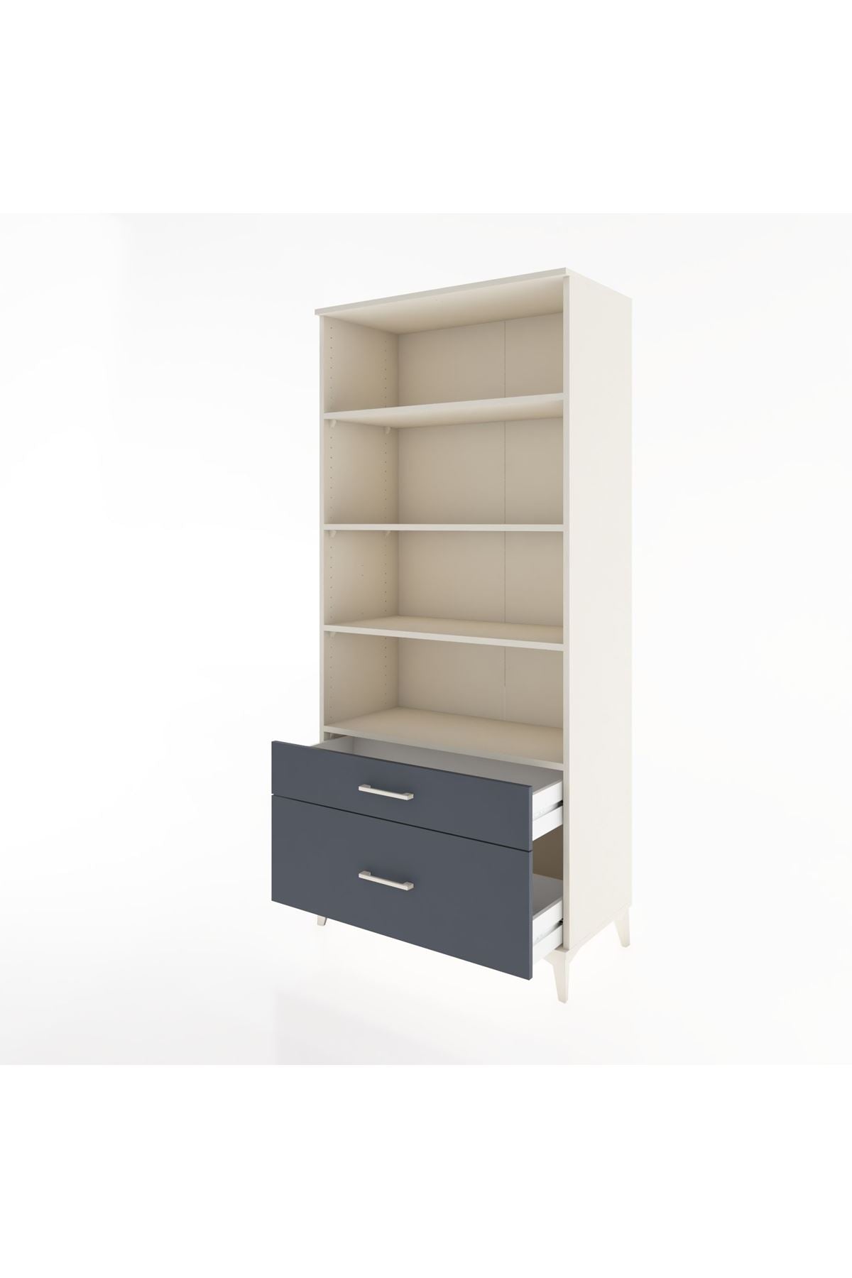 Hyperion Dolap 4 Raflı 2 Çekmeceli 88x44x195 - S60M050V2B