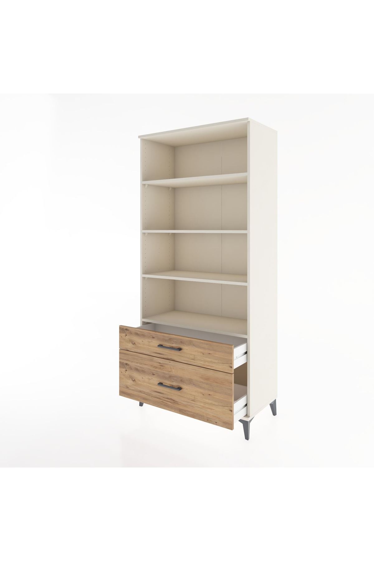Hyperion Dolap 4 Raflı 2 Çekmeceli 88x44x195 - S60M050V3B