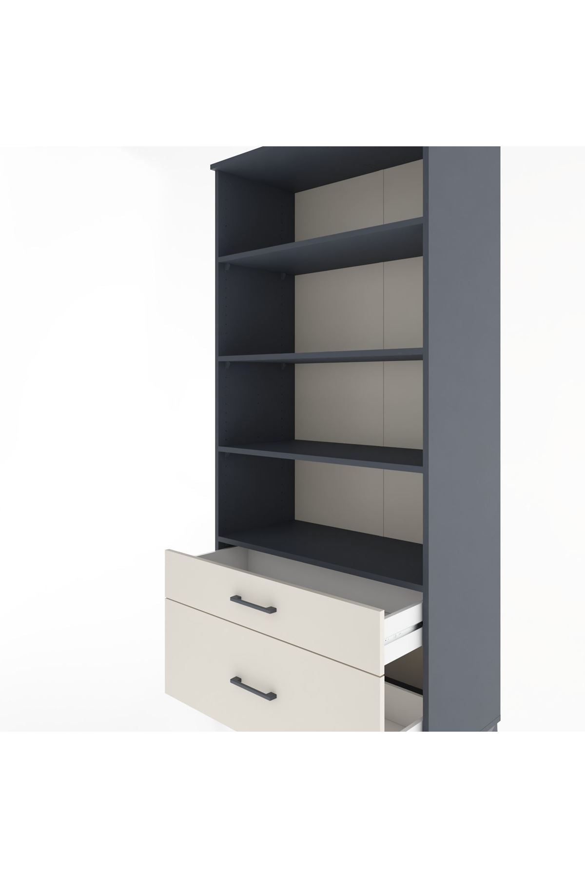 Hyperion Dolap 4 Raflı 2 Çekmeceli 88x44x195 - S60M050V4B