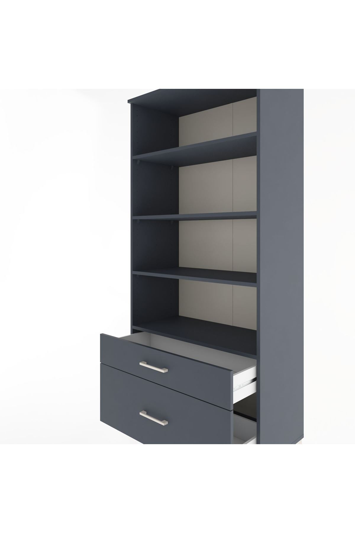 Hyperion Dolap 4 Raflı 2 Çekmeceli 88x44x195 - S60M050V5B