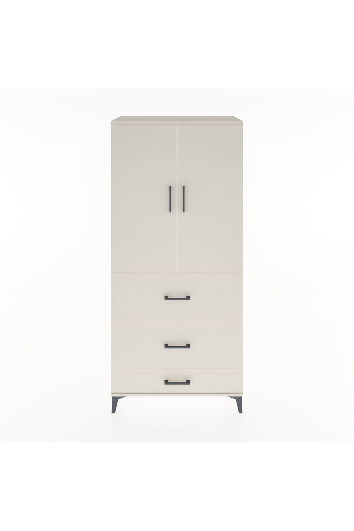 Hyperion Dolap 3 Raflı 3 Çekmeceli 2 Kapaklı 88x44x195 - S60M051V1B