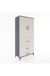 Hyperion Dolap 3 Raflı 3 Çekmeceli 2 Kapaklı 88x44x195 - S60M051V4B