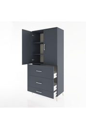 Hyperion Dolap 3 Raflı 3 Çekmeceli 2 Kapaklı 88x44x195 - S60M051V5B