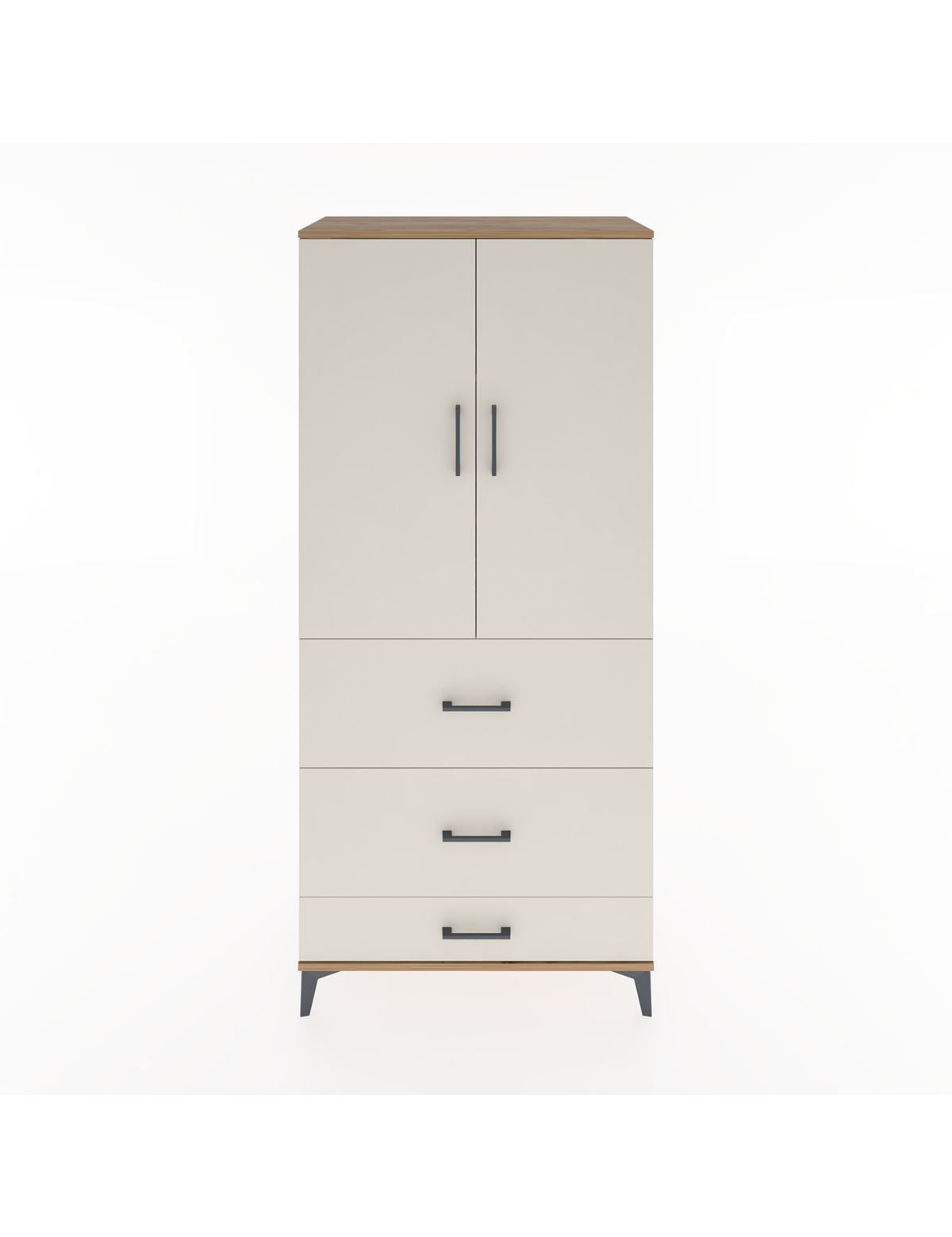 Hyperion Dolap 3 Raflı 3 Çekmeceli 2 Kapaklı 88x44x195 - S60M051V7B