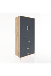 Hyperion Dolap 3 Raflı 3 Çekmeceli 2 Kapaklı 88x44x195 - S60M051V8B