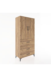 Hyperion Dolap 3 Raflı 3 Çekmeceli 2 Kapaklı 88x44x195 - S60M051V9B