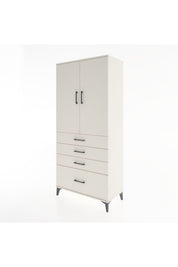 Hyperion Dolap Tek Raflı 4 Çekmeceli Tek Askılı 88x44x195 - S60M053V1B