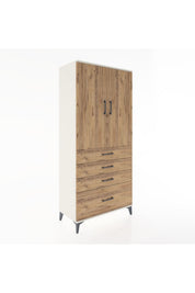 Hyperion Dolap Tek Raflı 4 Çekmeceli Tek Askılı 88x44x195 - S60M053V3B