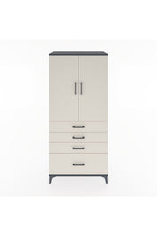Hyperion Dolap Tek Raflı 4 Çekmeceli Tek Askılı 88x44x195 - S60M053V4B
