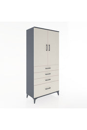 Hyperion Dolap Tek Raflı 4 Çekmeceli Tek Askılı 88x44x195 - S60M053V4B