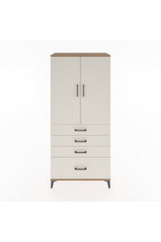 Hyperion Dolap Tek Raflı 4 Çekmeceli Tek Askılı 88x44x195 - S60M053V7B