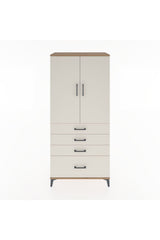 Hyperion Dolap Tek Raflı 4 Çekmeceli Tek Askılı 88x44x195