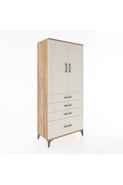 Hyperion Dolap Tek Raflı 4 Çekmeceli Tek Askılı 88x44x195 - S60M053V7B
