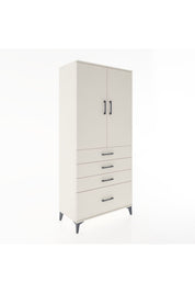 Hyperion Dolap 3 Raflı 4 Çekmeceli 2 Kapaklı 88x44x195 - S60M054V1B
