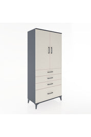 Hyperion Dolap 3 Raflı 4 Çekmeceli 2 Kapaklı 88x44x195 - S60M054V4B