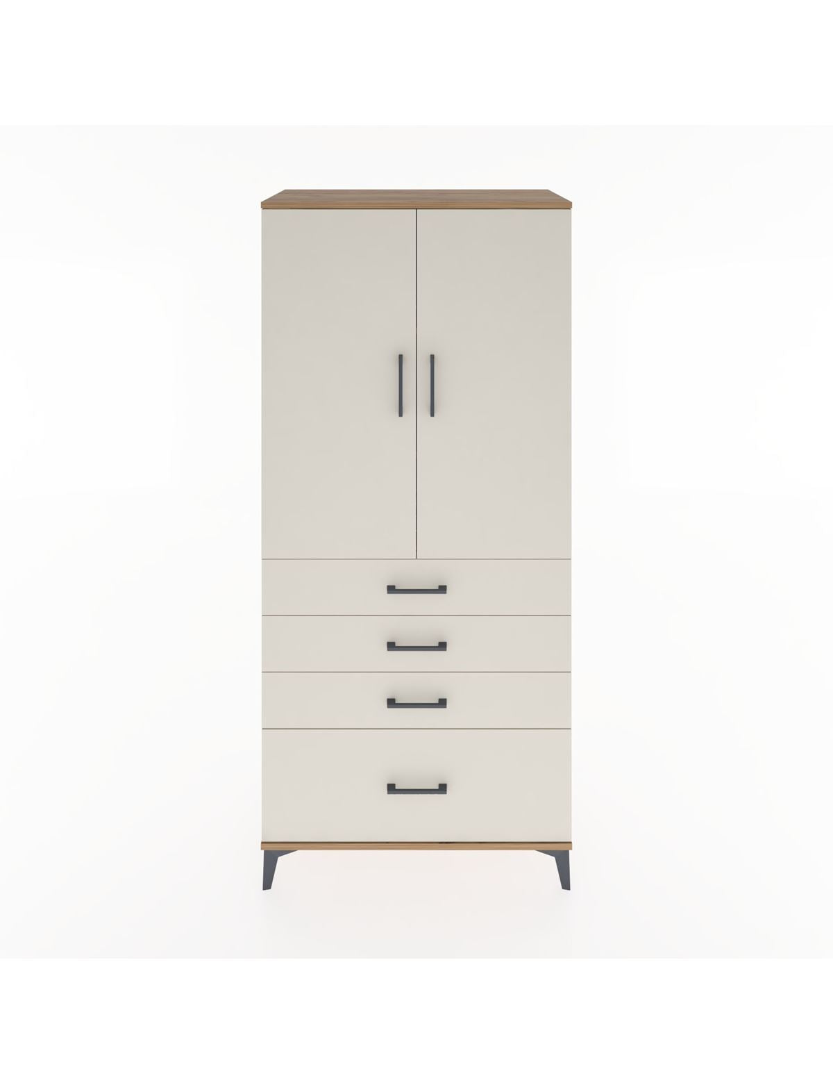 Hyperion Dolap 3 Raflı 4 Çekmeceli 2 Kapaklı 88x44x195 - S60M054V7B