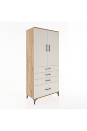Hyperion Dolap 3 Raflı 4 Çekmeceli 2 Kapaklı 88x44x195 - S60M054V7B