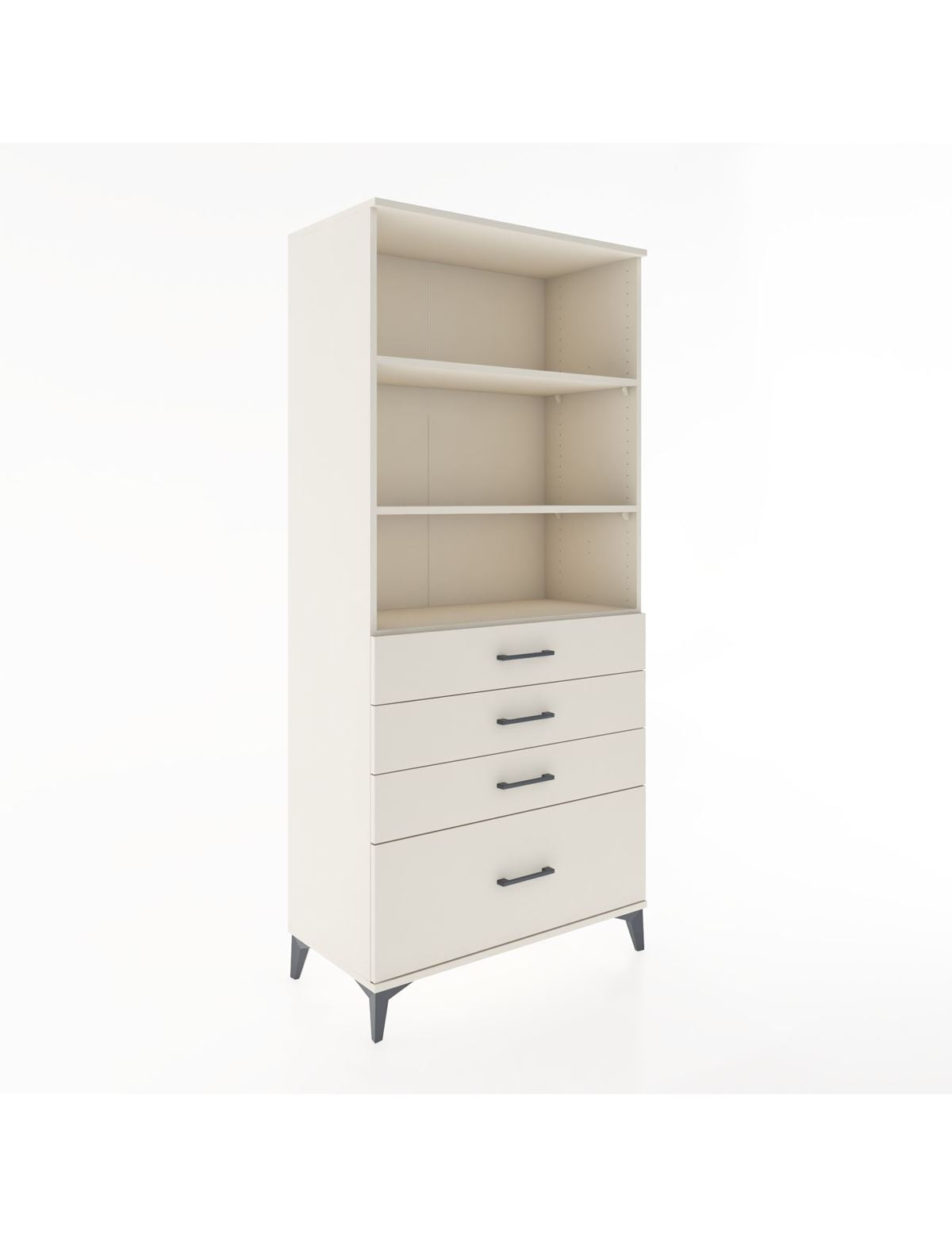 Hyperion Dolap 3 Raflı 4 Çekmeceli 88x44x195 - S60M055V1B