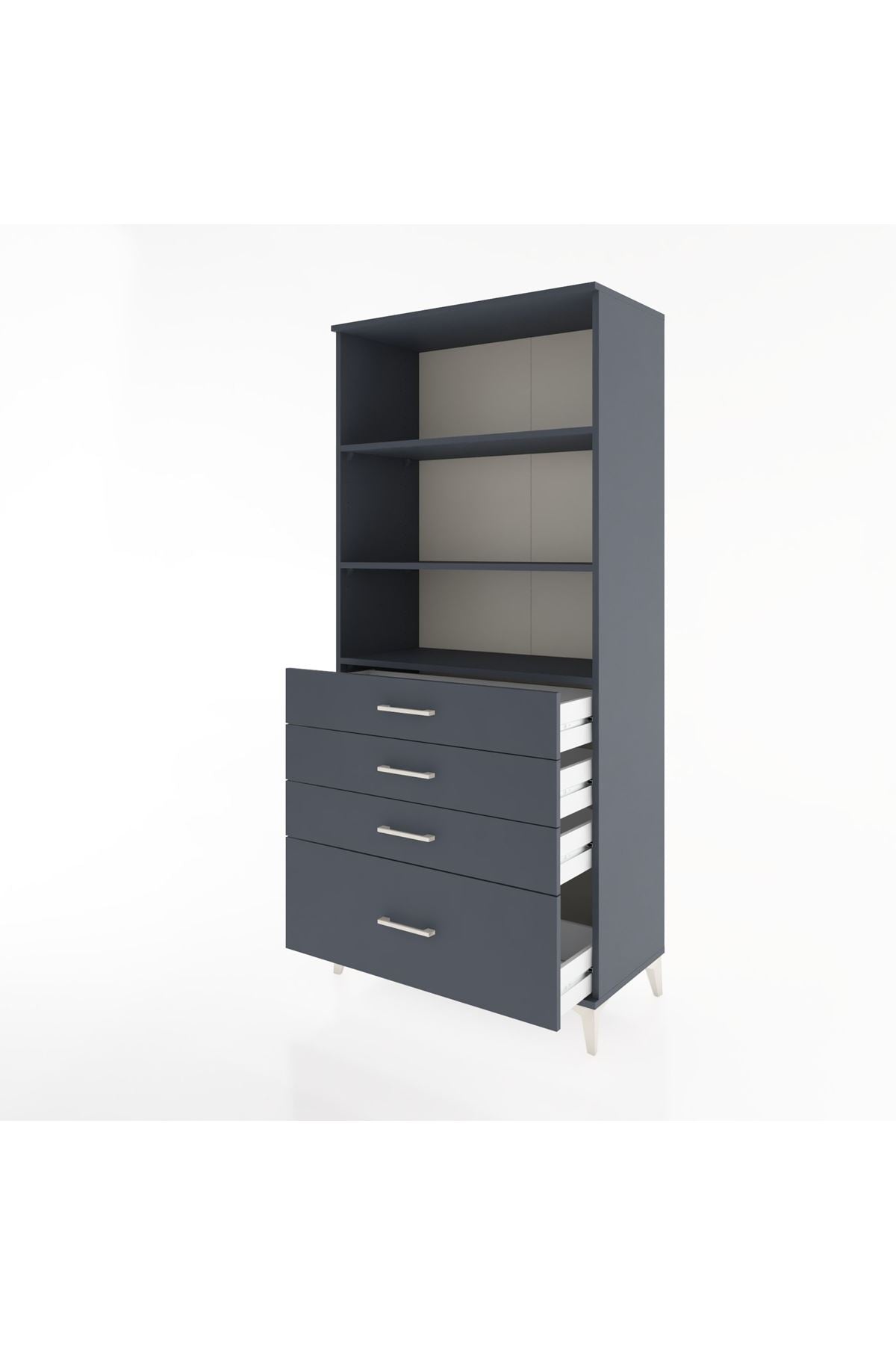 Hyperion Dolap 3 Raflı 4 Çekmeceli 88x44x195 - S60M055V5B
