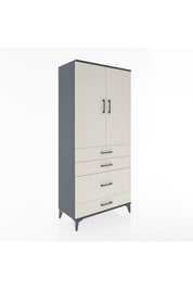 Hyperion Dolap Tek Raflı 4 Çekmeceli Tek Askılı 88x44x195 - S60M056V4B