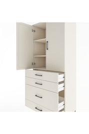 Hyperion Dolap 3 Raflı 4 Çekmeceli 2 Kapaklı 88x44x195 - S60M057V1B