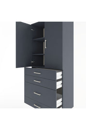 Hyperion Dolap 3 Raflı 4 Çekmeceli 2 Kapaklı 88x44x195 - S60M057V5B