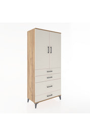 Hyperion Dolap 3 Raflı 4 Çekmeceli 2 Kapaklı 88x44x195 - S60M057V7B