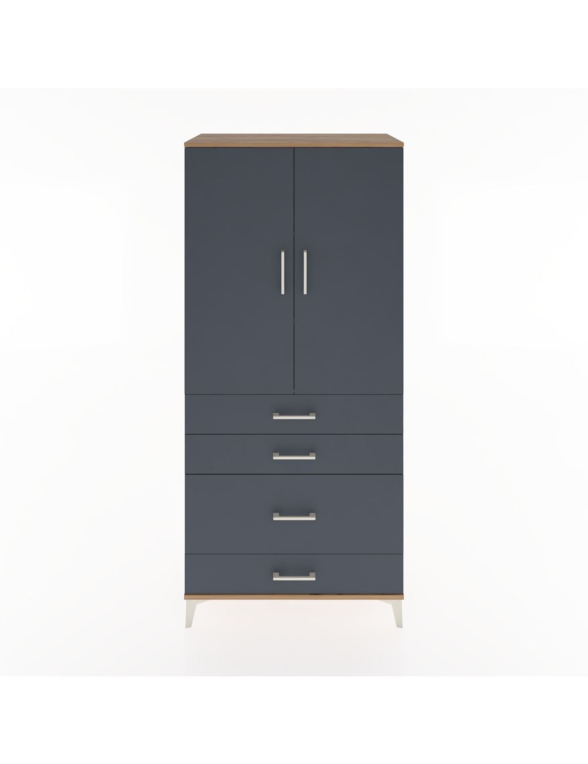 Hyperion Dolap 3 Raflı 4 Çekmeceli 2 Kapaklı 88x44x195 - S60M057V8B