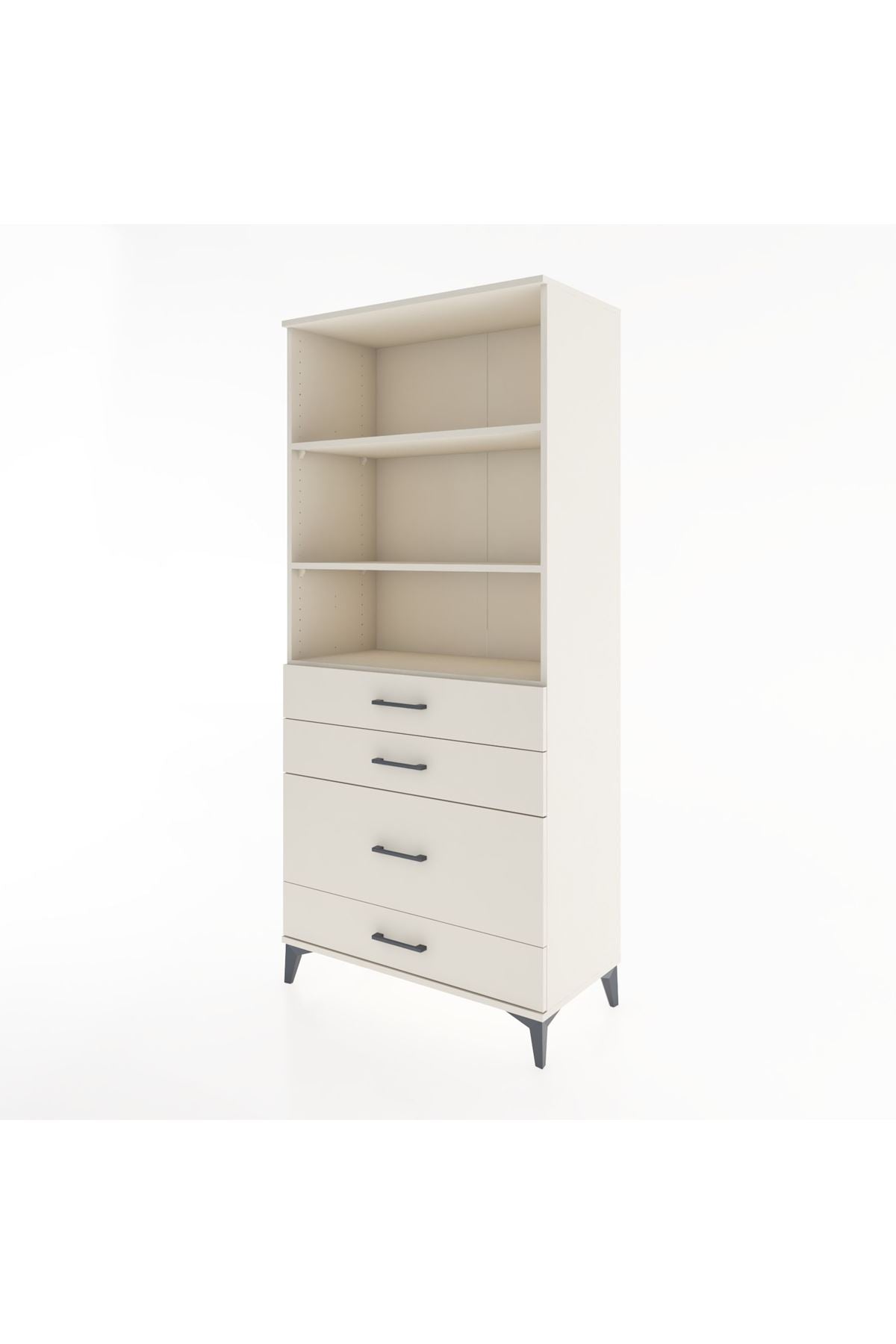 Hyperion Dolap 3 Raflı 4 Çekmeceli 88x44x195 - S60M058V1B