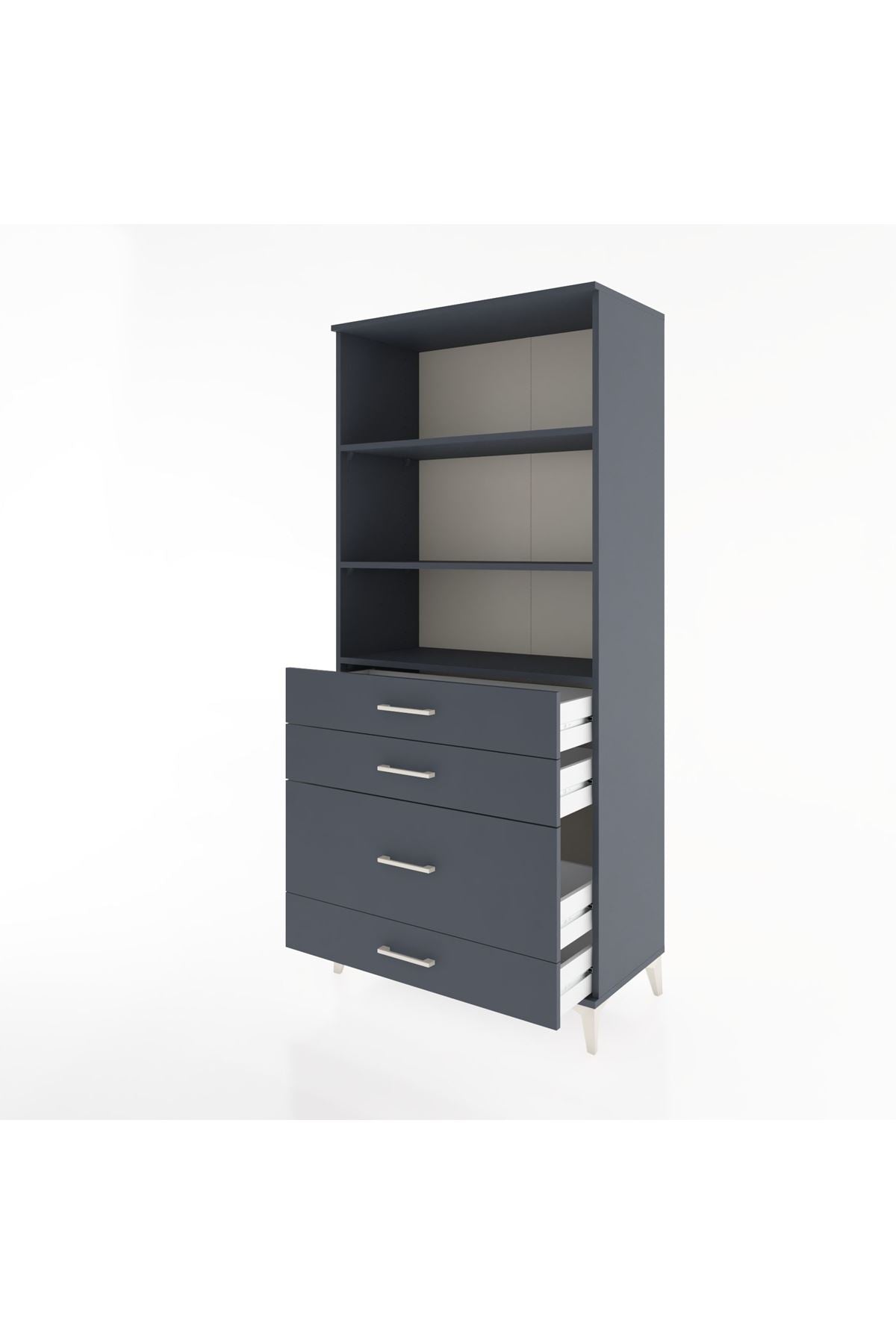 Hyperion Dolap 3 Raflı 4 Çekmeceli 88x44x195 - S60M058V5B