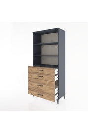 Hyperion Dolap 3 Raflı 4 Çekmeceli 88x44x195 - S60M058V6B