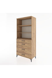 Hyperion Dolap 3 Raflı 4 Çekmeceli 88x44x195 - S60M058V9B