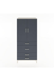 Hyperion Dolap Tek Raflı 4 Çekmeceli Tek Askılı 88x44x195 - S60M059V2B