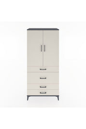 Hyperion Dolap Tek Raflı 4 Çekmeceli Tek Askılı 88x44x195 - S60M059V4B