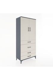 Hyperion Dolap Tek Raflı 4 Çekmeceli Tek Askılı 88x44x195 - S60M059V4B