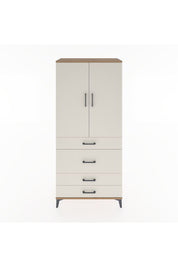 Hyperion Dolap Tek Raflı 4 Çekmeceli Tek Askılı 88x44x195 - S60M059V7B