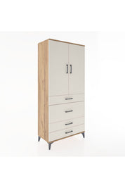 Hyperion Dolap Tek Raflı 4 Çekmeceli Tek Askılı 88x44x195 - S60M059V7B